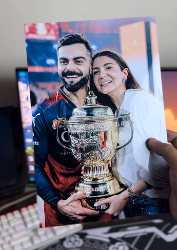 Virat Anushka 3 | Glossy Metal Frame